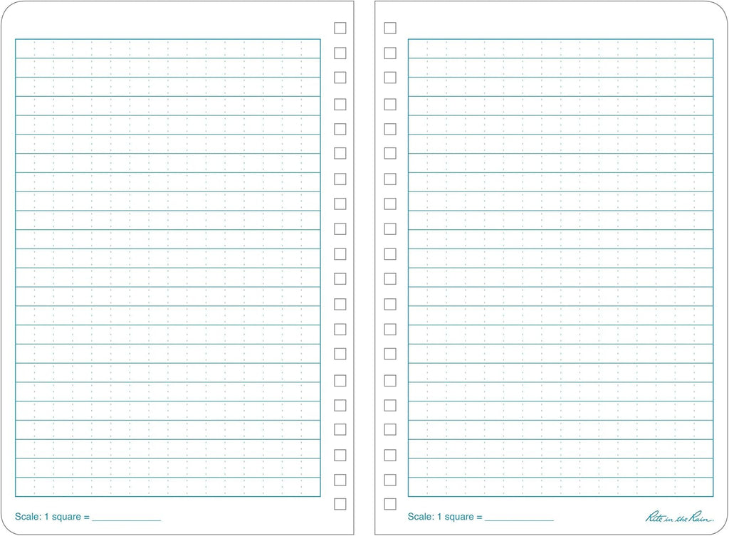 Weatherproof Side Spiral Notebook, 4.625" X 7", Yellow Cover, Universal Pattern, 3 Pack (No. 373L3)